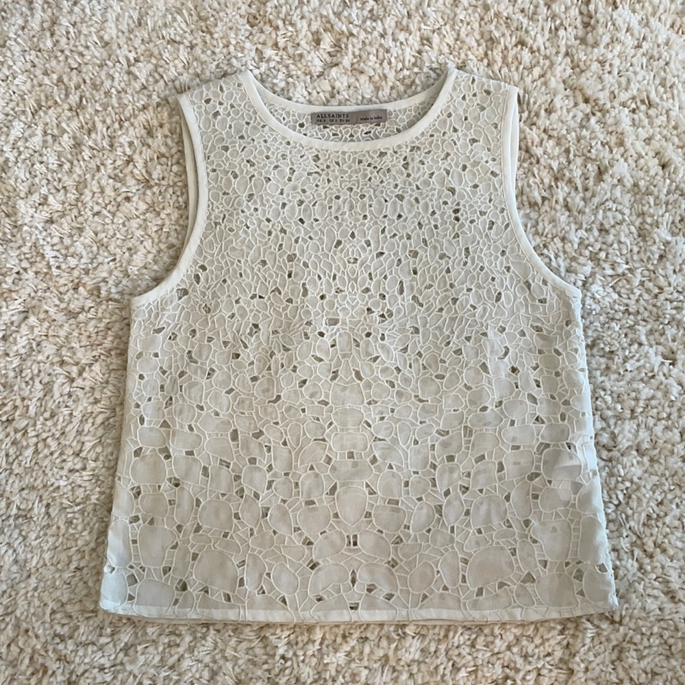 All Saints Eyelet Tank